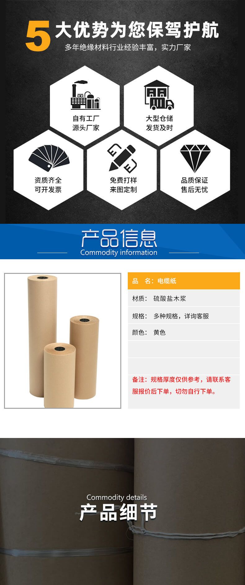 電力電纜紙